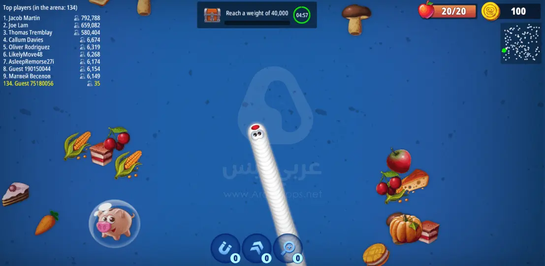 لعبة الدودة اون لاين