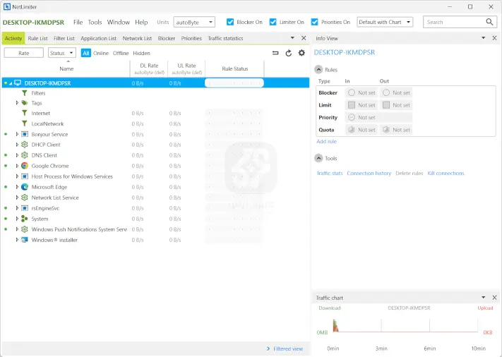 برنامج NetLimiter