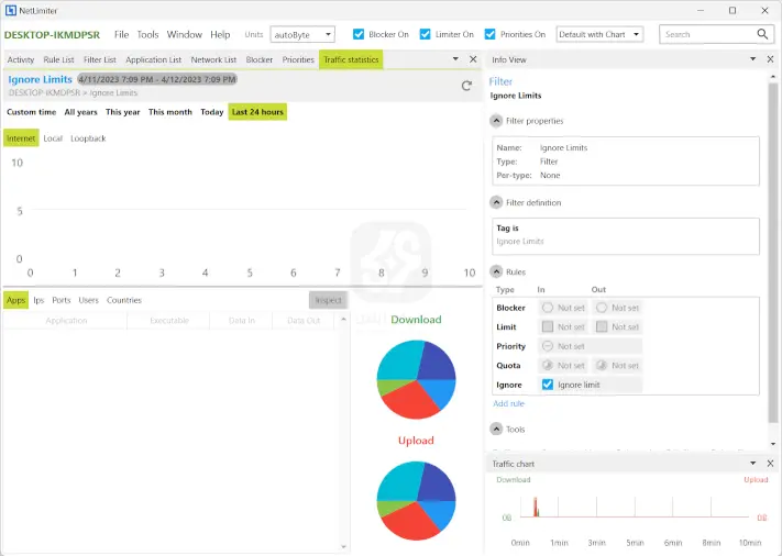 NetLimiter للكمبيوتر