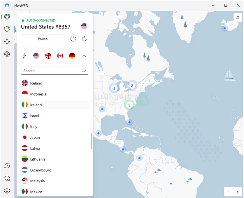 برنامج NordVPN للكمبيوتر