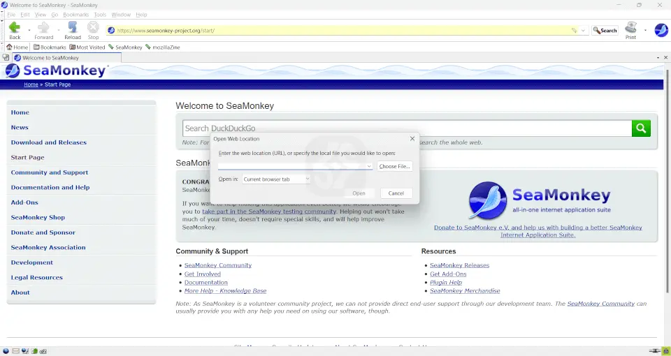 متصفح SeaMonkey للكمبيوتر