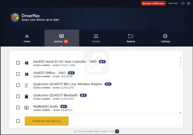 برنامج تعريفات درايفر ماكس