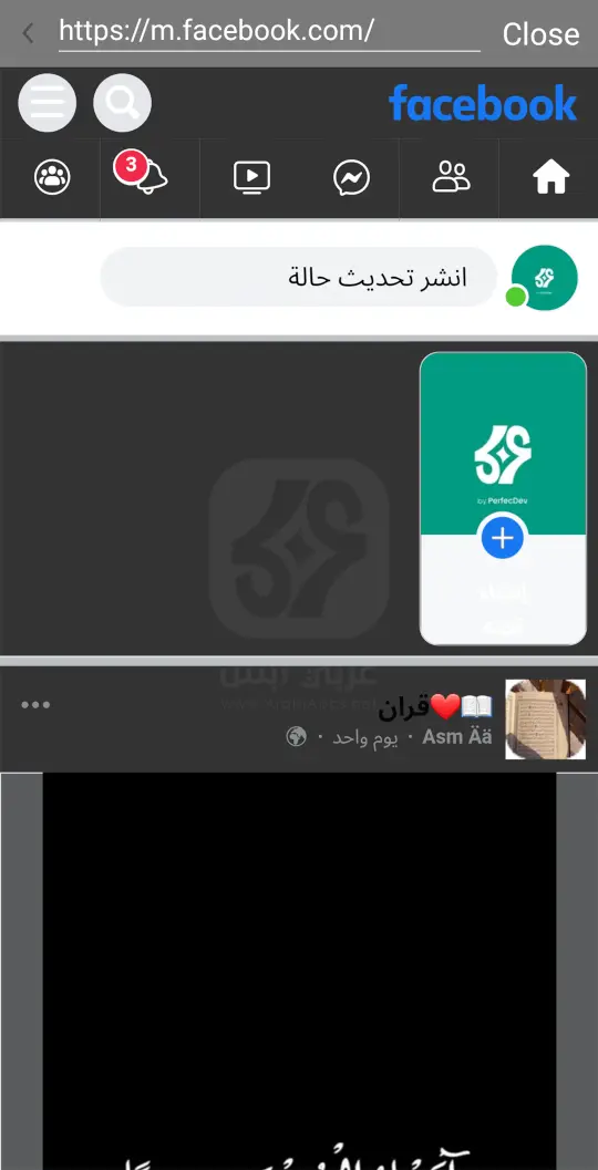 فيس بوك الاسود