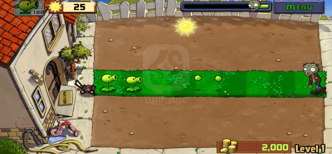 لعبة النباتات ضد الزومبي 1