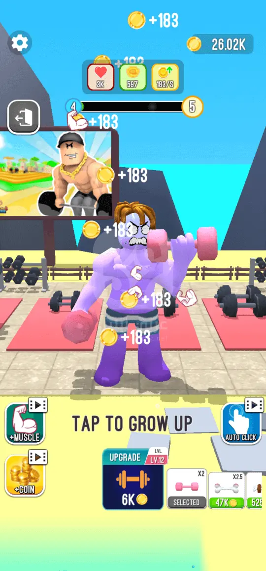 لعبة Roblock Gym Clicker