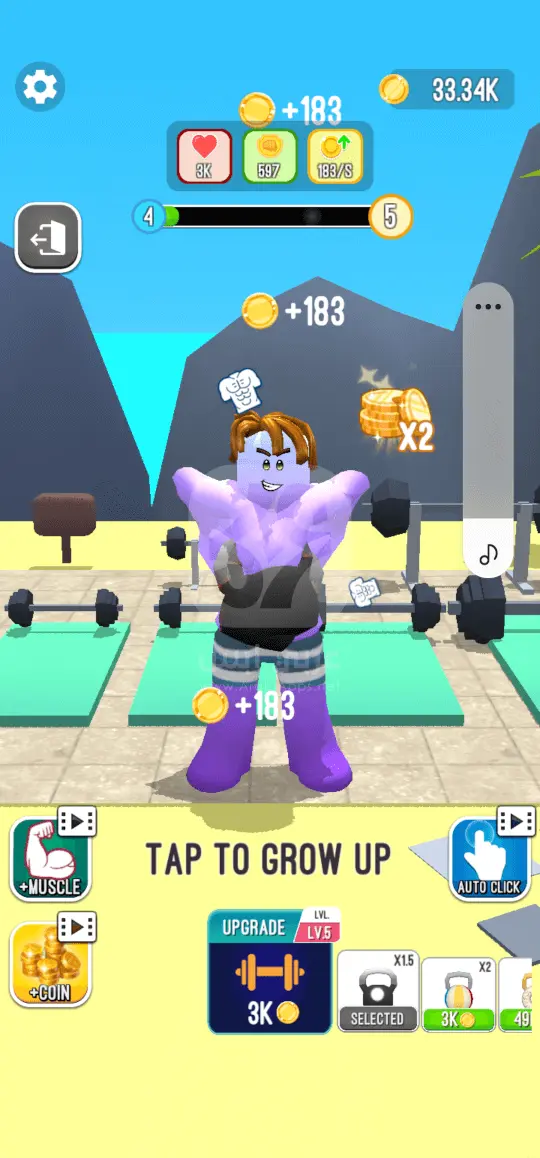 تنزيل لعبة Roblock Gym Clicker