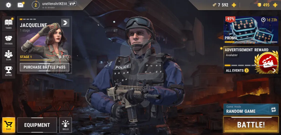 لعبة الهجوم الحديث على الإنترنت