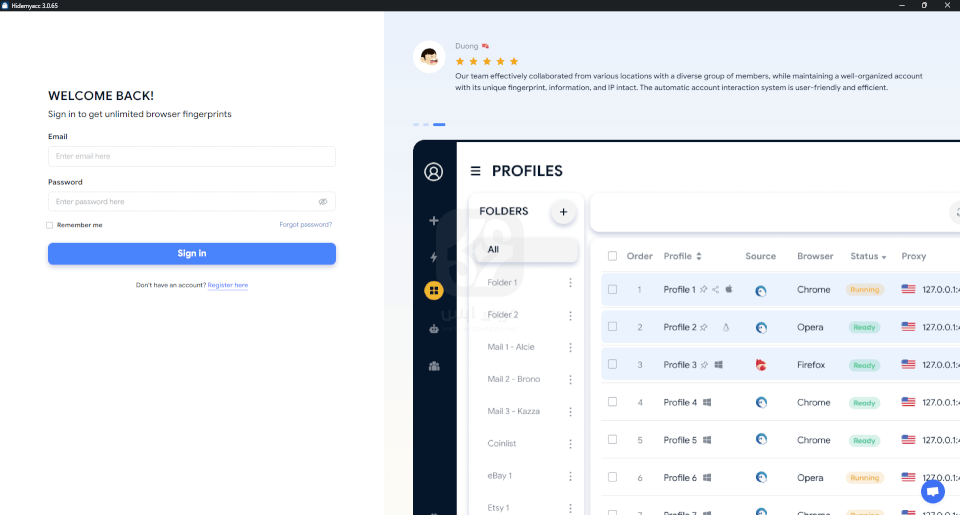 تنزيل برنامج Hidemyacc للكمبيوتر