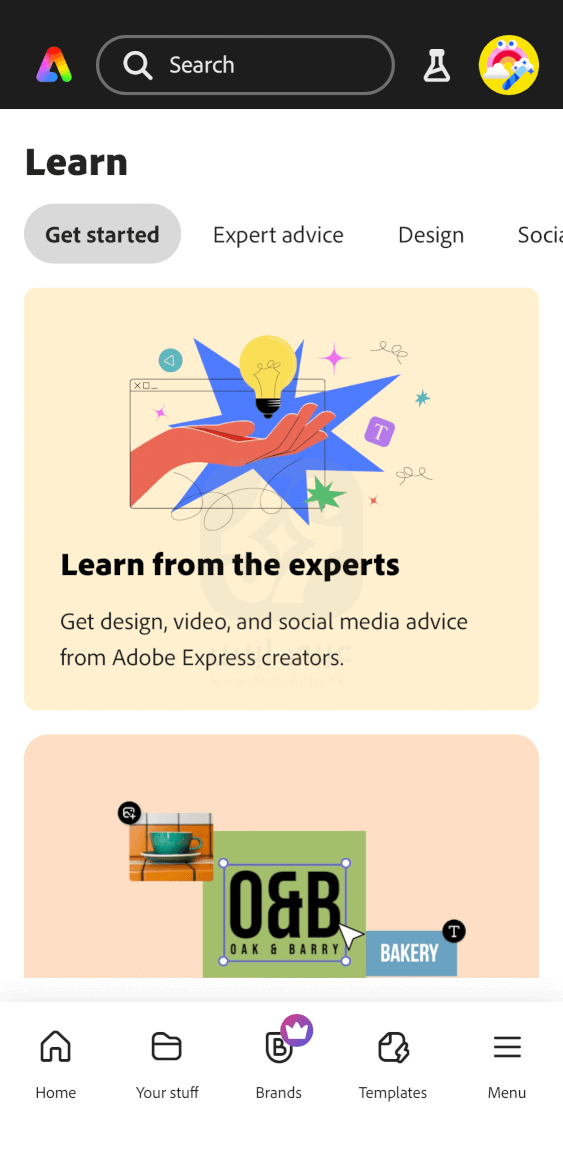 تحميل تطبيق Adobe Express للايفون