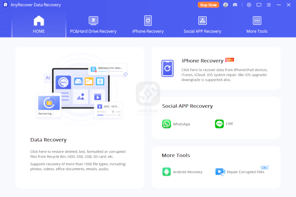 برنامج AnyRecover 2024