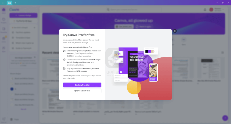 تنزيل برنامج Canva للكمبيوتر