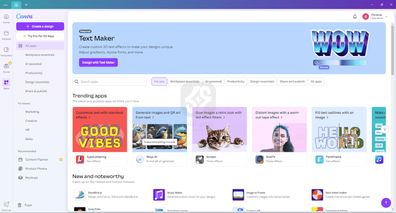 برنامج Canva للكمبيوتر
