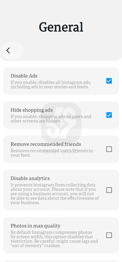 تطبيق JTInstagram للاندرويد
